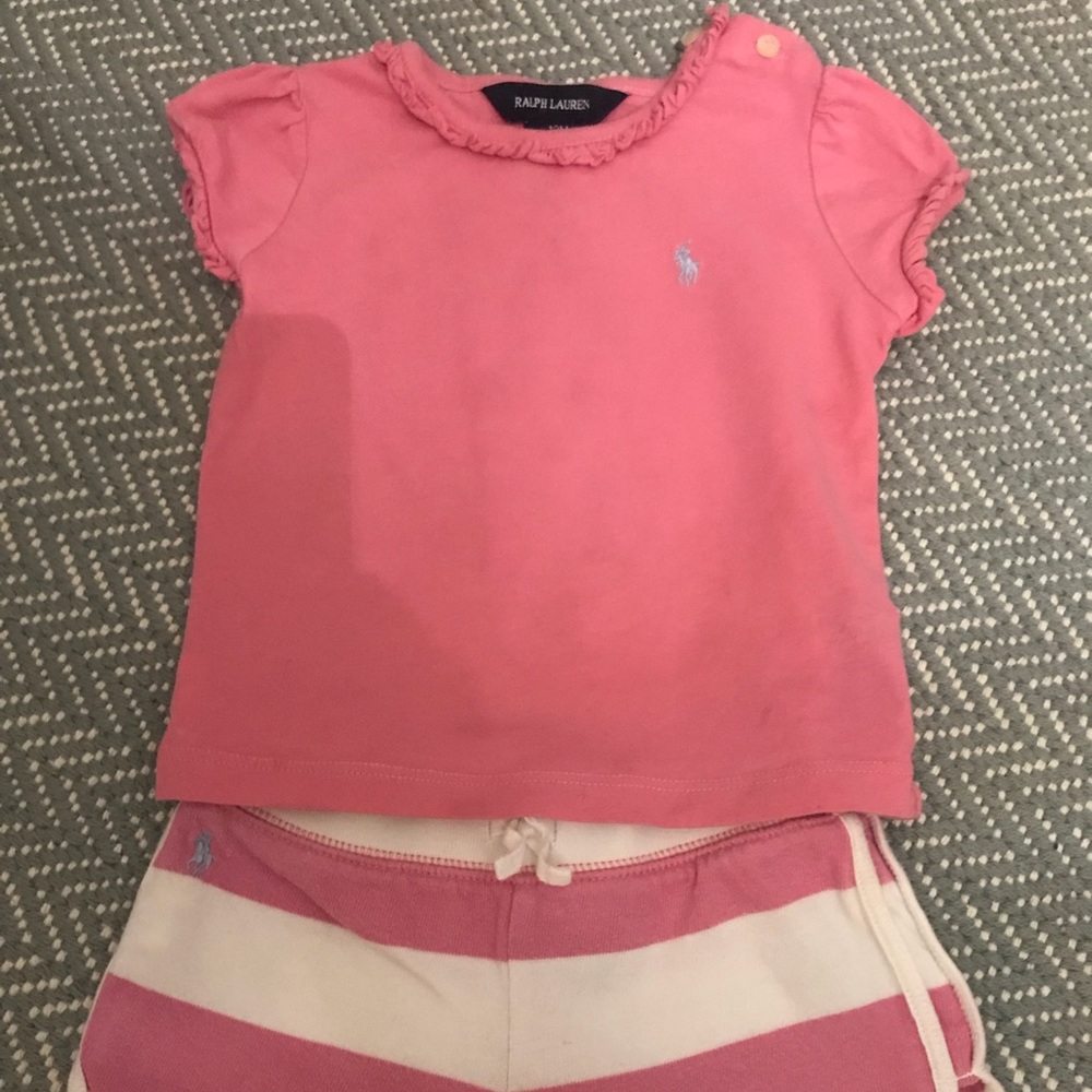 Ralph Lauren Girls Top and Shorts (12M)